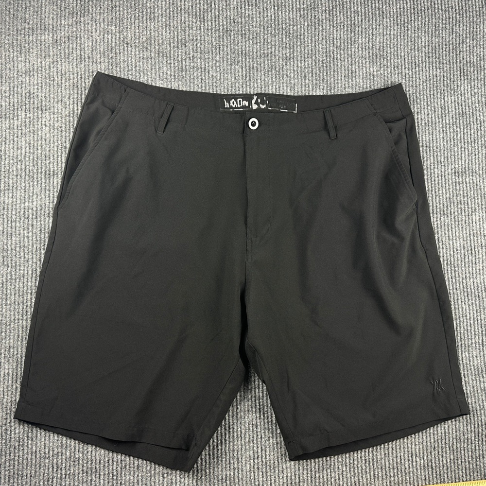 Dixxon Flannel Co Mens Hybrid Shorts Black Live Fast Forever Chino Size 44